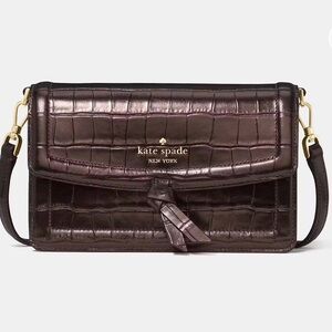 Knott Croc Embossed Mini Flap Crossbody